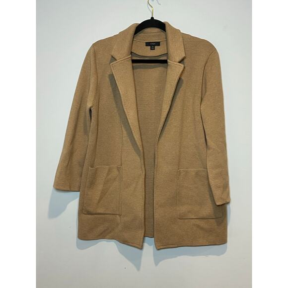 J Crew Sweaters - J‎ Crew Sophia Blazer Sweater Cotton Wool Blend 3/4 Sleeve Womans Size M
